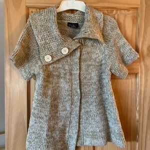 Sweater Project Gray Short Sleeve Cardigan